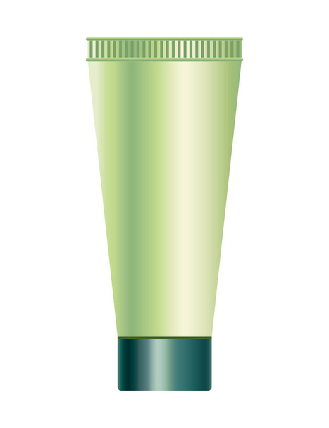 grüne Hautpflege Tube Produkt-Symbol - Vektor, Bild