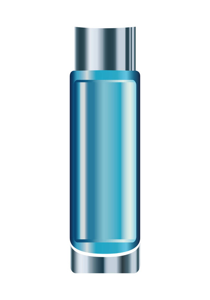 blaue Hautpflege Flasche Produkt-Symbol - Vektor, Bild