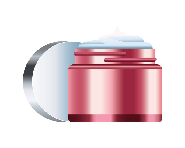 rote Hautpflege Topf Produkt-Symbol - Vektor, Bild