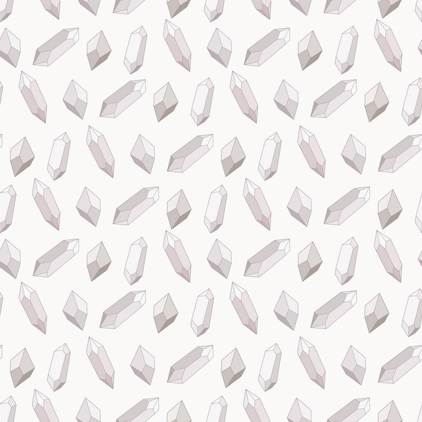 Seamless repeat pattern background design with crystals, gems tones pattern background. - Vector, Image