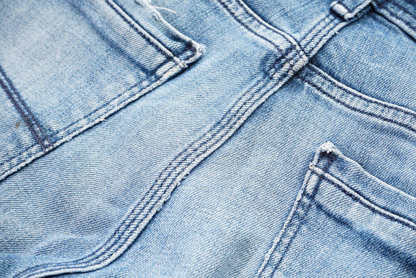 Denim patroon, blauwe jeans achtergrond. Klassieke jeans textuur - Foto, afbeelding