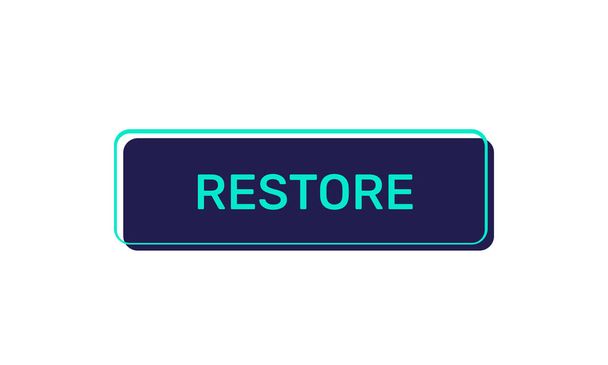 Restore vector buttons isolated on white background - Vector, Image