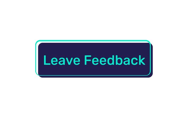 Deixe botões de vetor de feedback isolados no fundo branco - Vetor, Imagem