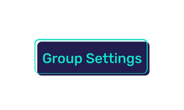 Vektorschaltflächen für Gruppeneinstellungen isoliert auf weißem Hintergrund - Vektor, Bild