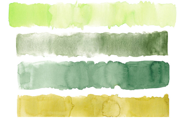Strisce astratte ad acquerello in colore verde terra - Foto, immagini