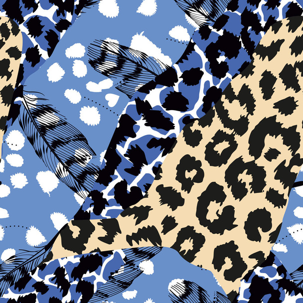 pattern design of animal print vector - Vector, Image