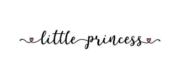 Mano bosquejada LITTLE PRINCESS cita como logotipo. Letras para banner de anuncios web, volante, encabezado, anuncio, póster, etiqueta, pegatina, anuncio - Vector, Imagen