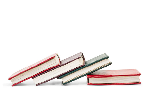 Colored books isolated on a white background - Photo, Image