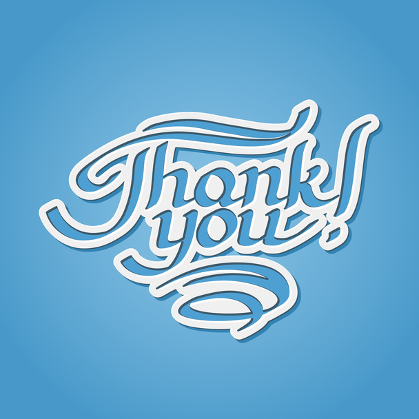 Thank you hand-drawn lettering - Vector, Image