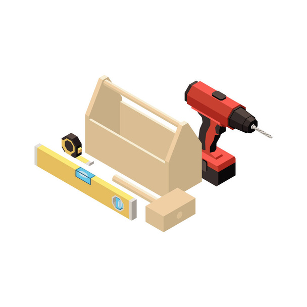 Carpentry Tools Icon - Vector, Image