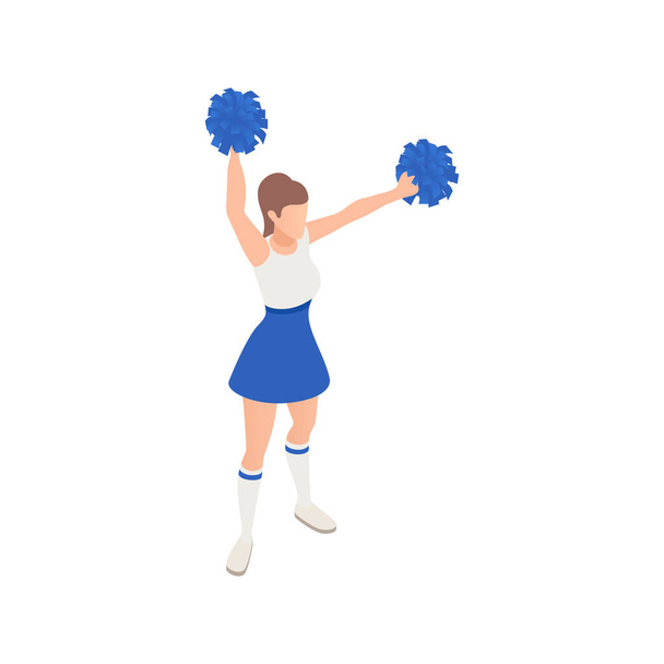 Cheerleader Icona isometrica - Vettoriali, immagini