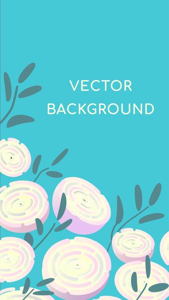  Bright lavender vector background template with white narcissus. Perfect  for spring sale and 8 march women day social media posts and advertisment. - Vettoriali, immagini