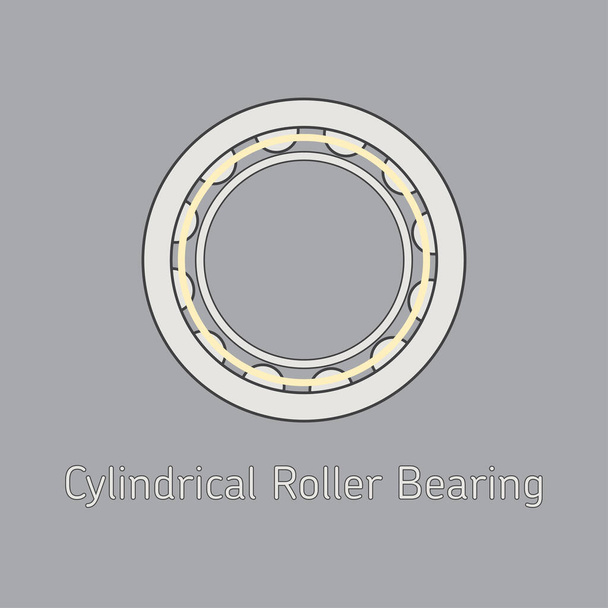 Cilindrische Roller Dragende vlakke ontwerp vector - Vector, afbeelding