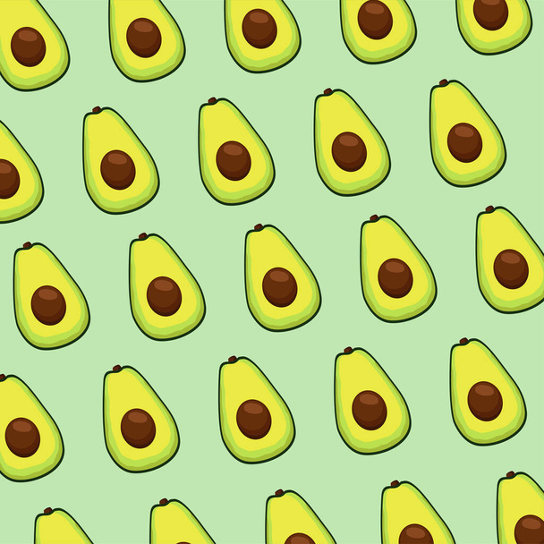 frisches Avocados Gemüse Muster Hintergrund - Vektor, Bild