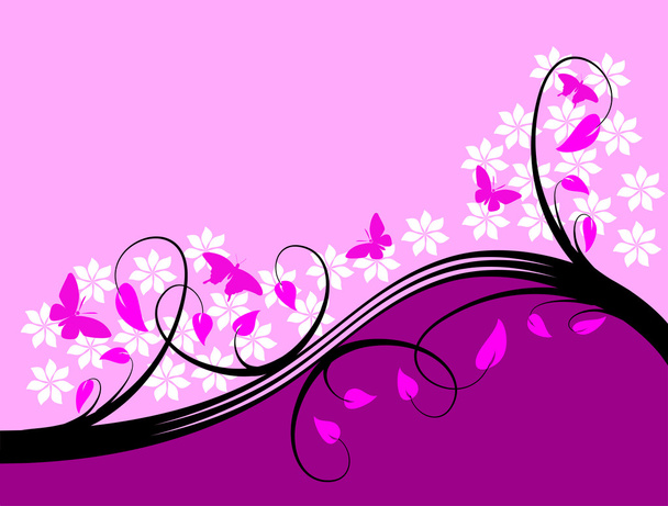 Un fond floral violet abstrait
 - Vecteur, image