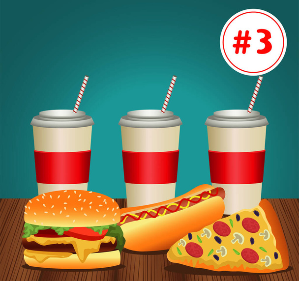 Combo meal Free Stock Vectors