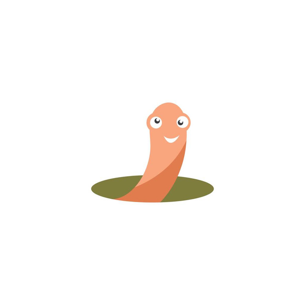 Векторный дизайн логотипа червя - Вектор,изображение