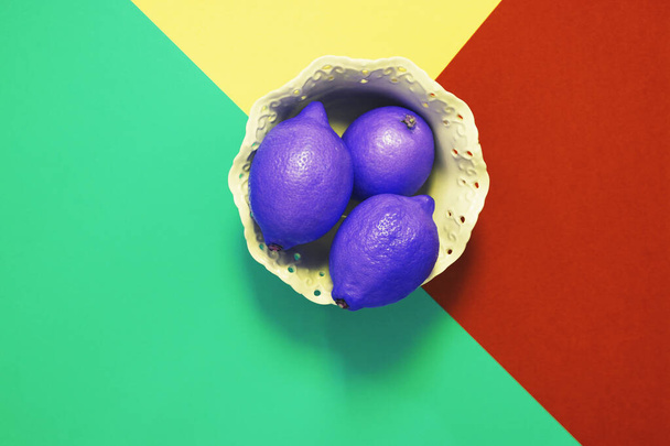 easter eggs in the nest on a blue background - Photo, Image