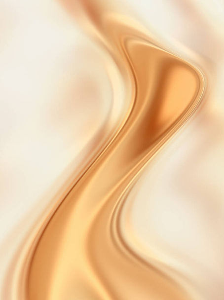 抽象黄金の背景。黄金の波面3Dレンダリング。シックなイエローメタルの質感。液体金. - 写真・画像