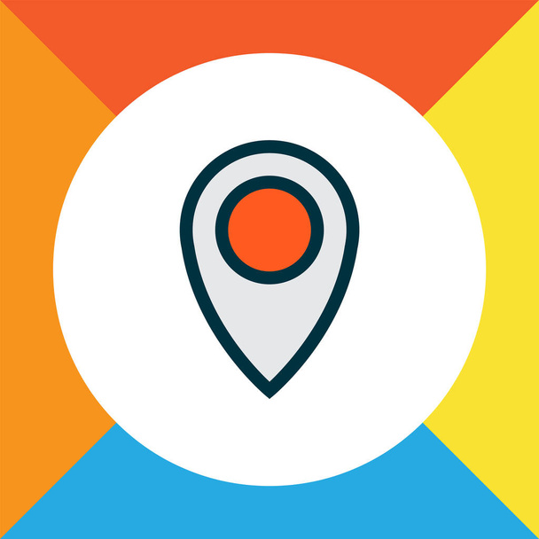 Location icon colored line symbol. Premium quality isolated pinpoint element in trendy style. - Photo, Image