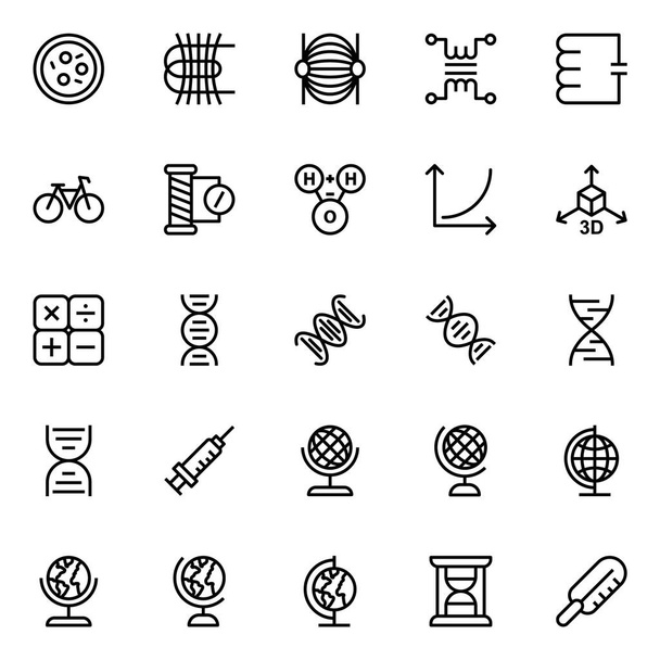 Outline icons for science. - Vector, Image
