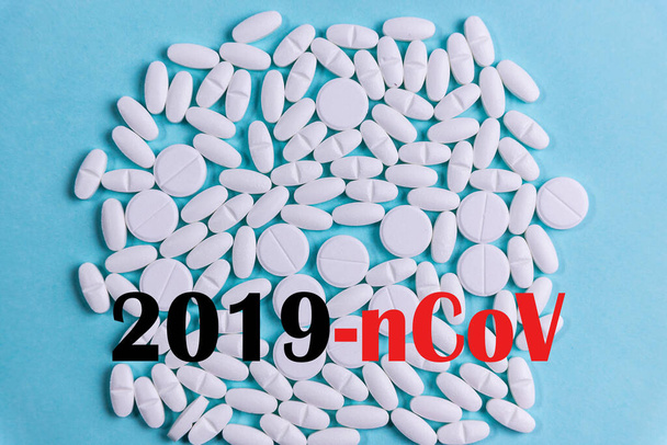 Novel coronavirus - 2019-nCoV. The inscription on the background of tablets 2019-nCoV. Chinese coronavirus outbreak. MERS-Cov middle East respiratory syndrome coronavirus. - Фото, зображення