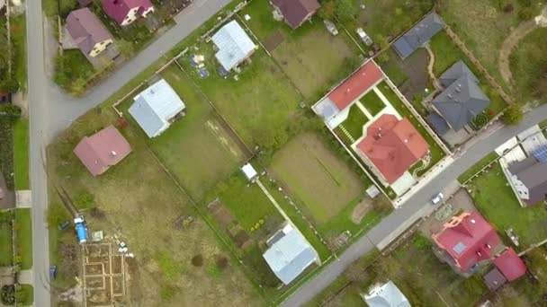 Aerial view of home roofs in residential rural neighborhood area. - Footage, Video