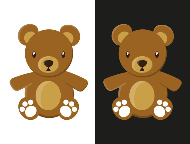 Vektorbild. Zeichnung eines niedlichen Teddybären. - Vektor, Bild