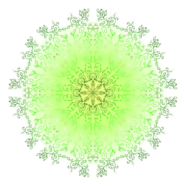 Ornement mandala vert
 - Vecteur, image