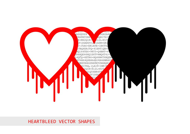 Heartbleed openssl bug vector shape - Vektör, Görsel