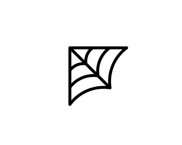 Spider Web Minimalistic Flat Line Outline Stroke Icon Pictogram Symbol. - Vector, Image