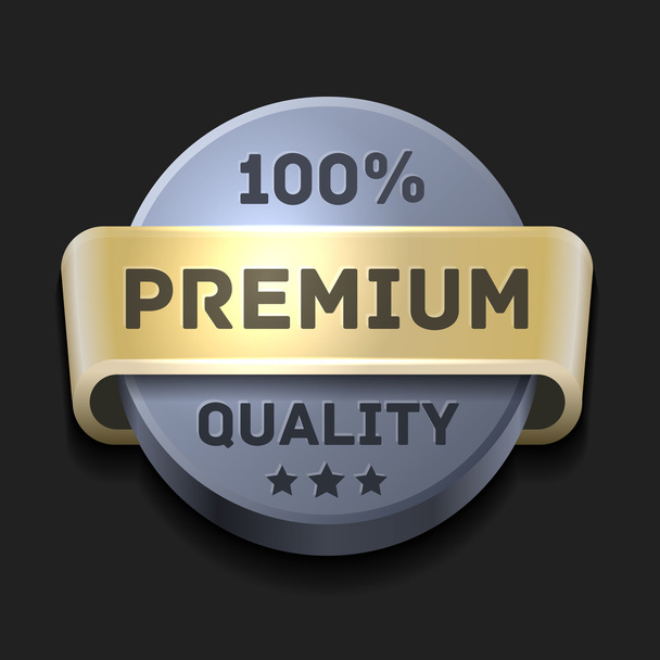 Premium Quality 100% etiketti, vektori
 - Vektori, kuva