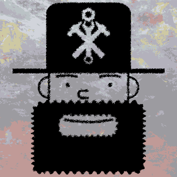 Repair. A man with a beard wearing a hat. - Vektori, kuva