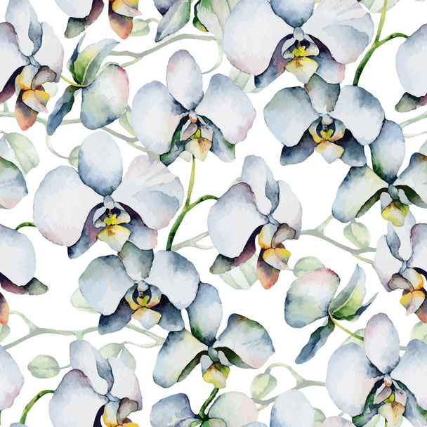 White orchids - Vector, Image