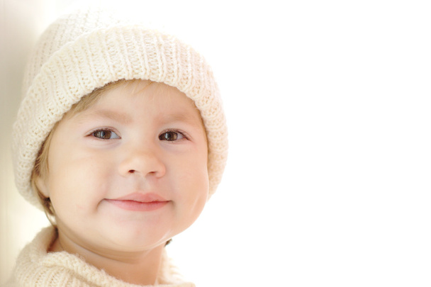 Cute baby girl wearing warm clothes - Photo, Image