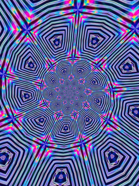 pszichedelikus Mandala stílus elvont háttér durva papír textúra illusztráció - Fotó, kép