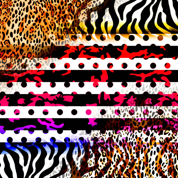 Textilní potisk Vzor, Potisky polštářů, Vzor šatů Design, Leopard, Kamufláž, Zebra, Baroko a Kombinované vzory. - Fotografie, Obrázek