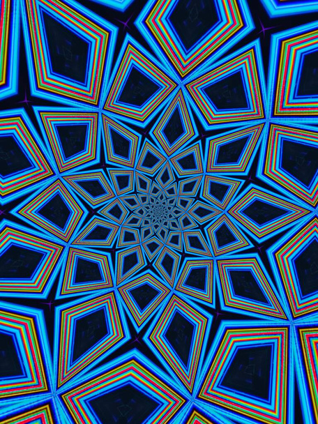 psychedelische Mandala-Stil abstrakten Hintergrund mit rauen Papier Textur Illustration - Foto, Bild