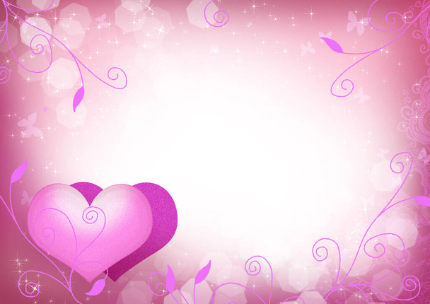 Festive romantic beautiful background for Valentine's Day - Фото, изображение