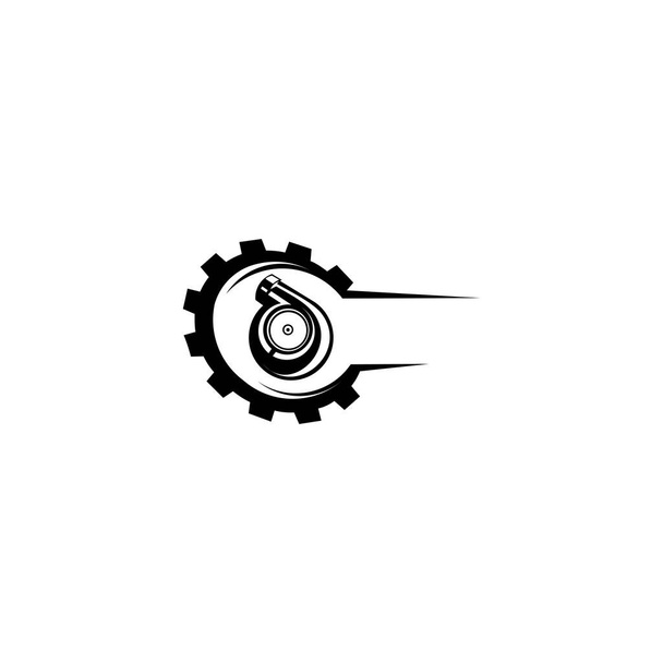 λογότυπο turbo σχεδιάζει απλό και κομψό. διάνυσμα σχεδίασης λογότυπου - Διάνυσμα, εικόνα