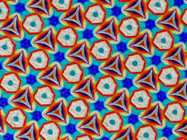 psychédélique Mandala style fond abstrait avec illustration de texture de papier rugueux - Photo, image