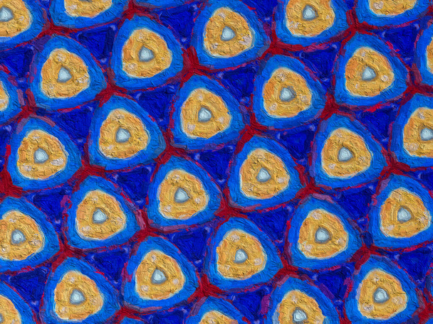 psychédélique Mandala style fond abstrait avec illustration de texture de papier rugueux - Photo, image