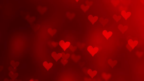 abstrakcyjne tło valentine z bokeh i Hearts - Materiał filmowy, wideo