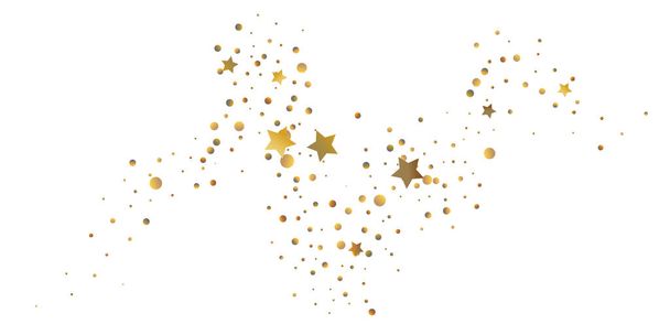 Star confetti. Golden casual confetti background. Bright design pattern. Vector template with gold stars. Suitable for your design, cards, invitations, gift, vip. - Vector, Image