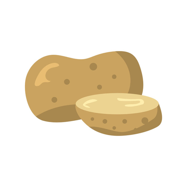 aardappelgroenten gezond voedsel icoon - Vector, afbeelding