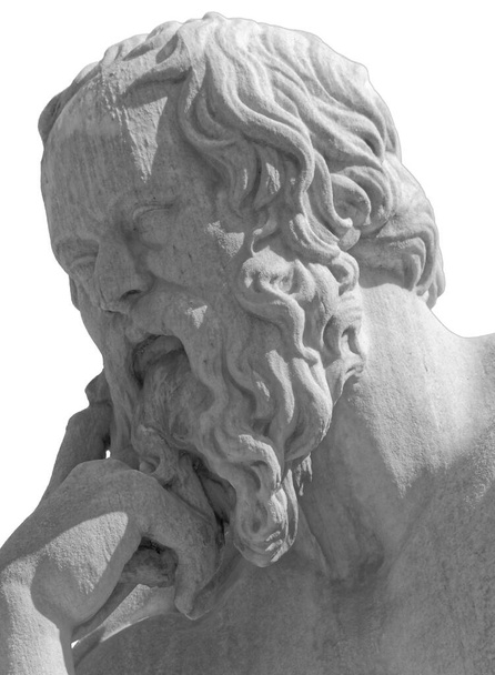 сократ портрет статуи изолирован, древнегреческий философ - Фото, изображение