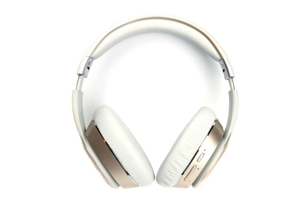 Повнорозмірні бездротові навушники на білому тлі
 - Фото, зображення