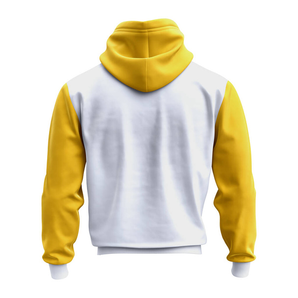 Use this Back View Men's Full Zipper Hoodie Mockup In Lucent White Color, and everything gets more realistic - Photo, Image
