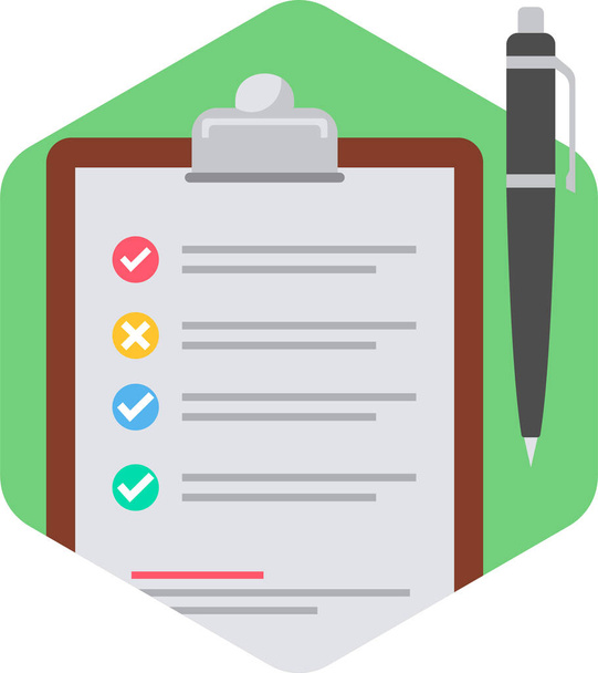 clipboard with checklist icon - Vector, Image