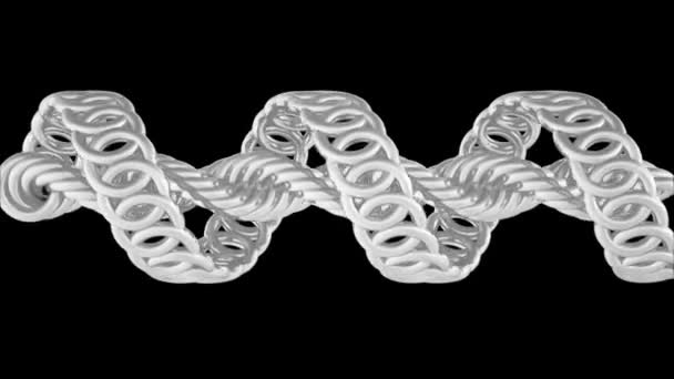 3D αποτύπωση αφηρημένη στροφή καλωδίων - Πλάνα, βίντεο
